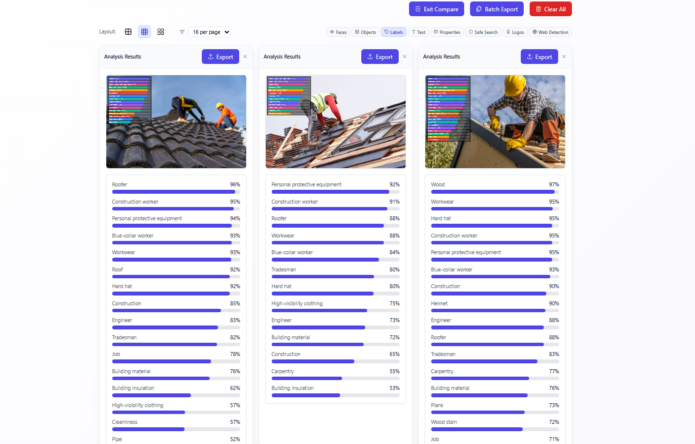 Image Labels - Roof